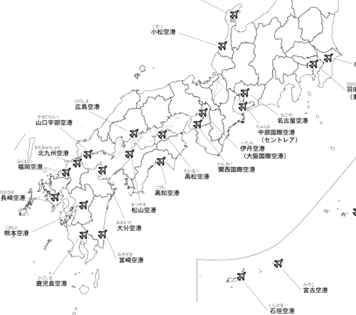 小学館日本白地図