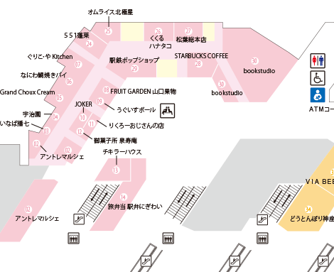 エキマルシェ新大阪マップ
