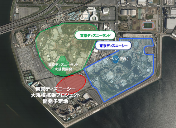 「東京ディズニーシー」大規模拡張プロジェクト地図