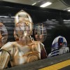 南海特急「スターウォーズ・ラピート」難波駅に到着・C-3PO・R2-D2