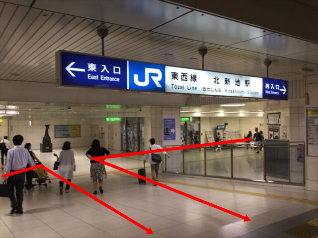 JR東西線「北新地駅」