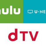 動画配信サービスhulu、dTV、U-NEXTのマーク