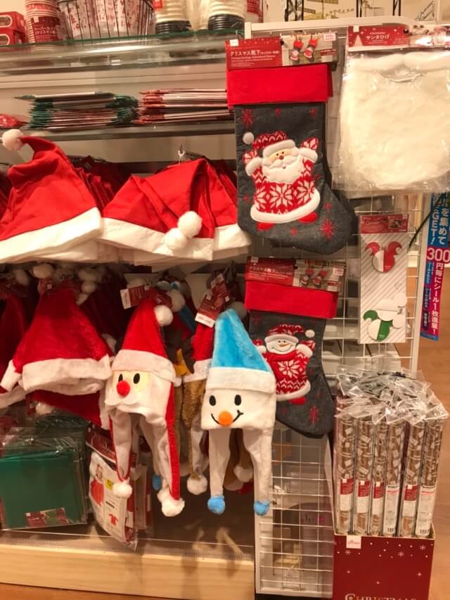 ダイソークリスマス・サンタクロースの帽子