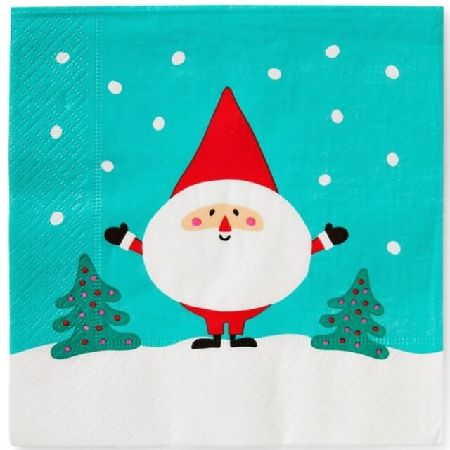 フライングタイガー「クリスマス2021」サンタのペーパーナプキン