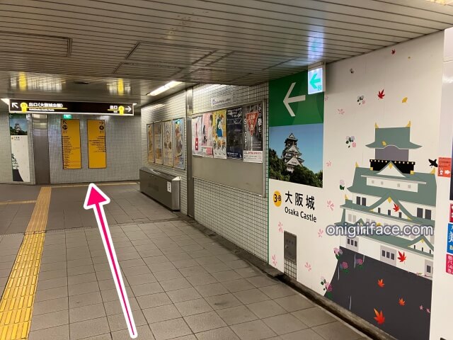 大阪メトロ「森ノ宮駅」4番出口と3-B出口の通路